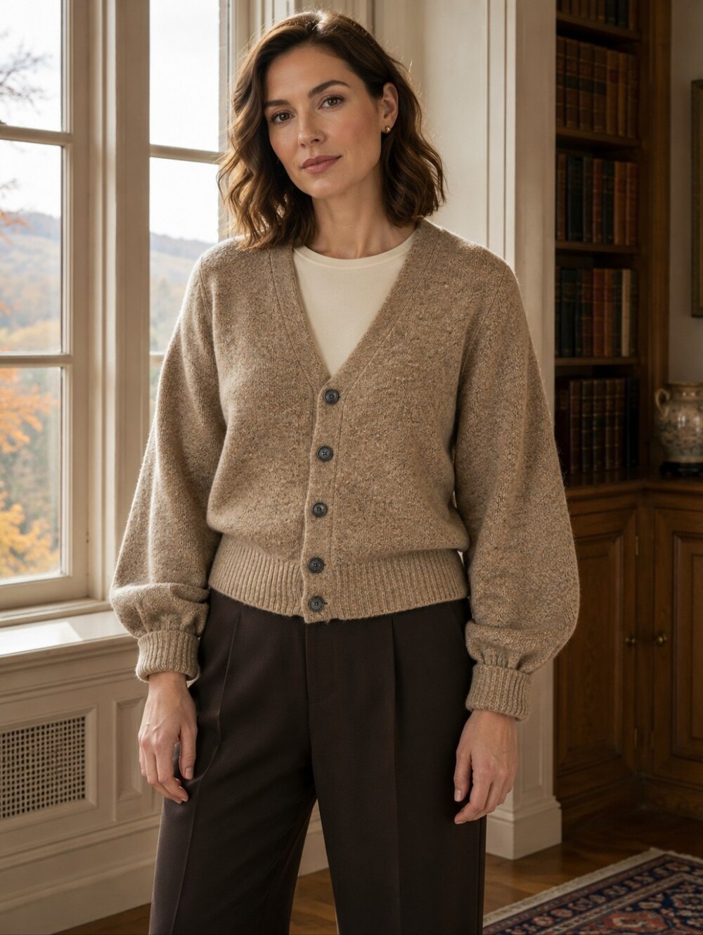 1970s Brooks Brothers Scotland 100% New Wool Cardigan Sweater